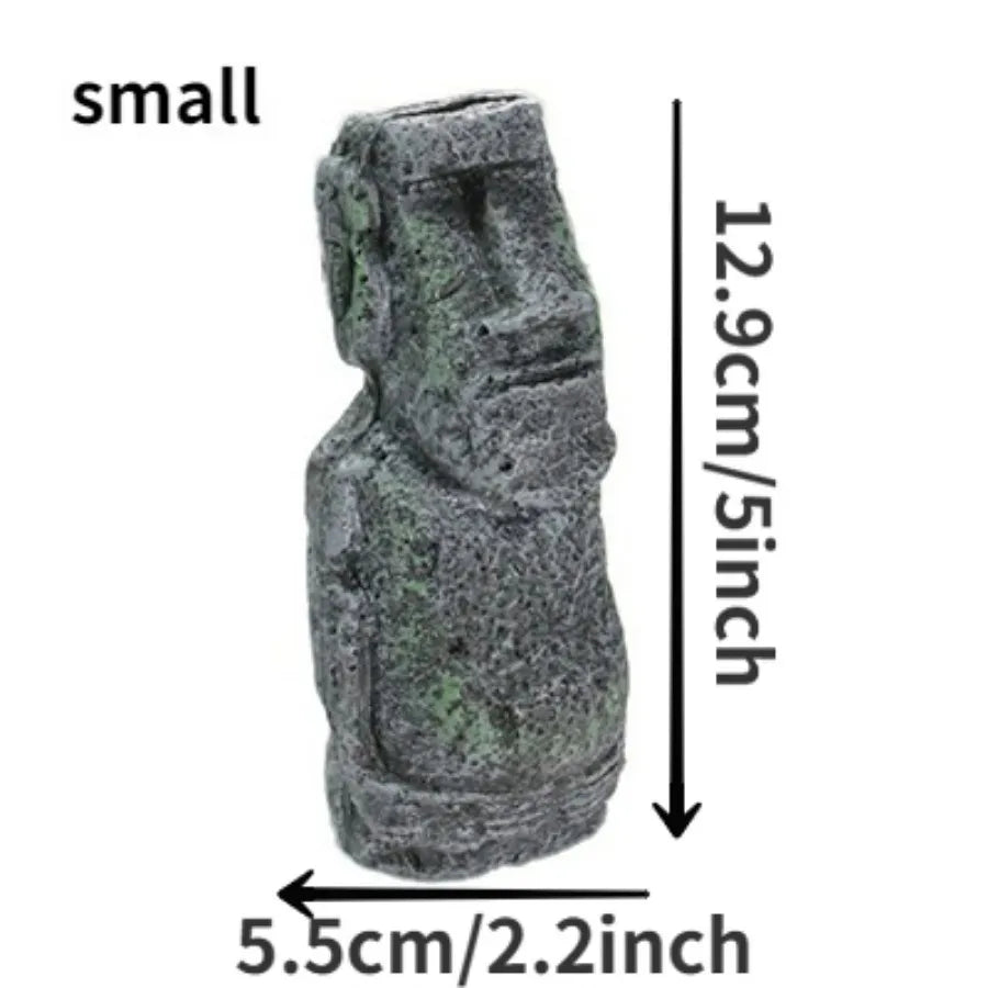 Easter Island Stone Statue Resin Decoration – Aquarium Supplies
