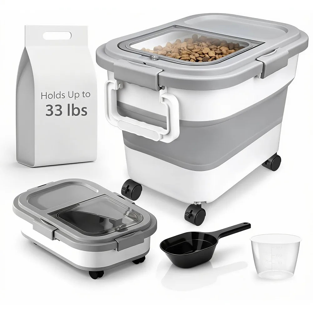 3Lbs Collapsible Pet Food Storage Container - ProPawPet.com