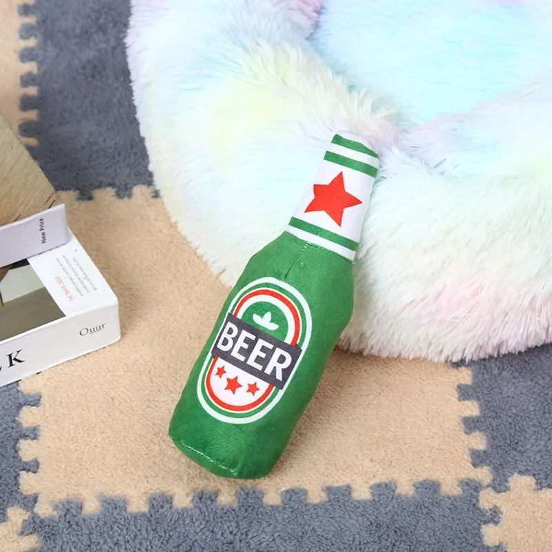 Printed Pattern Plush Filling Vodka Whiskey - ProPawPet.com