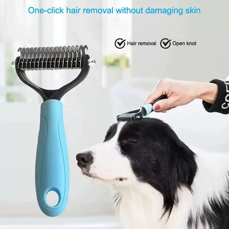 2 Sided No Scratch Pet Deshedding Brush - ProPawPet.com