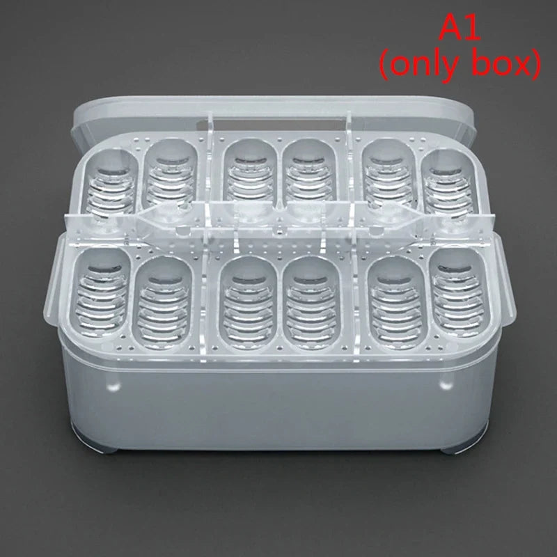 12 Reptile Egg Incubator Tray Thermometer DIY Incubation Gecko – 2 Colors