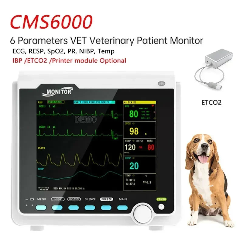 Sinohero Cms6000 Portable Veterinary Monitor Oximeter Detector for Dogs