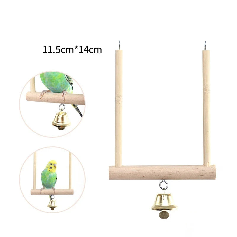Wood Bird Swing Toys – 4 Colors