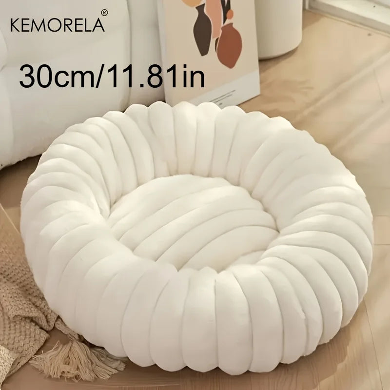Plush Round Pet Bed Washable Soft Nest for - ProPawPet.com