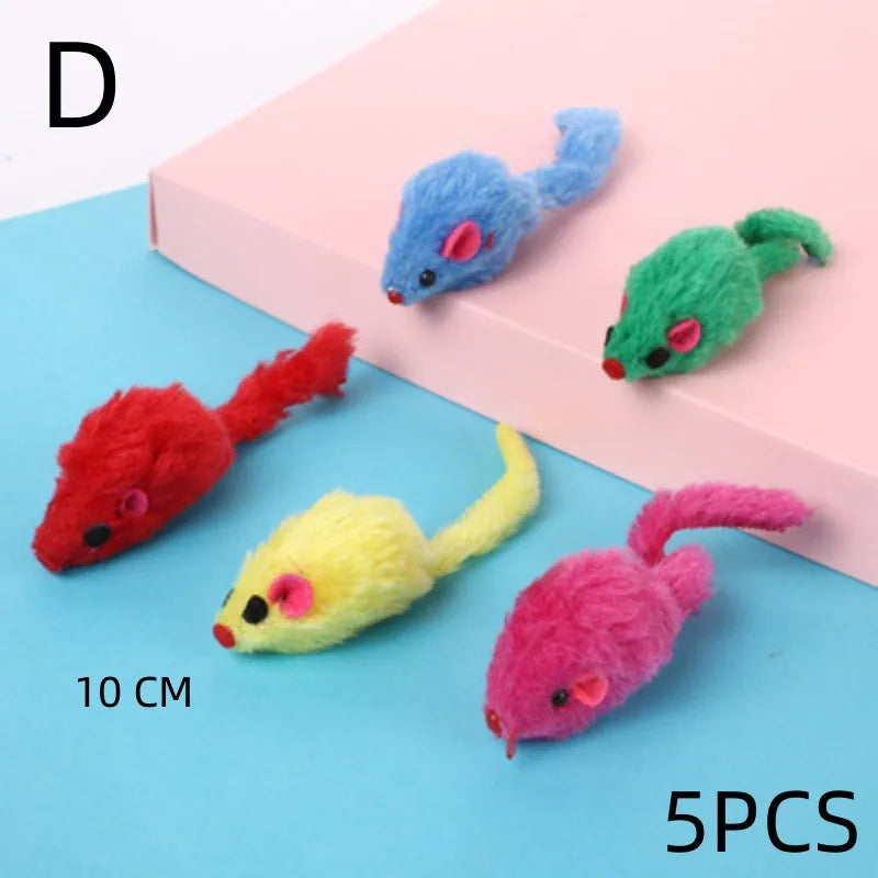 Interactive Plush Simulation Mouse Cat Toys – 4 Colors