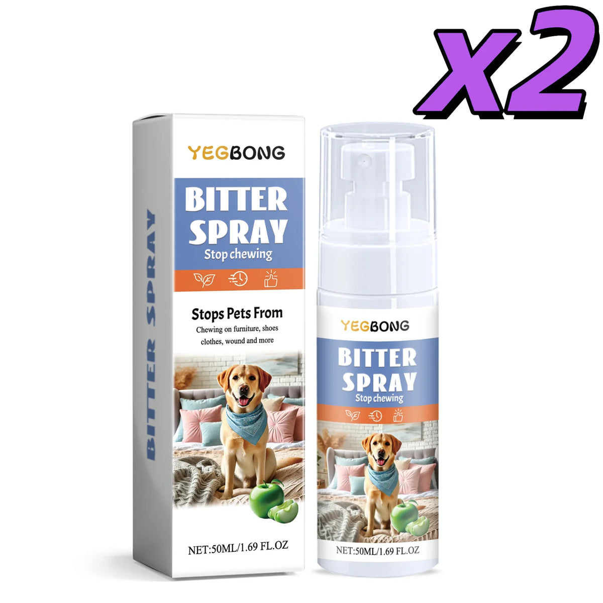 Pet No Chew Bitter Deterrent Spray – Dog Supplies
