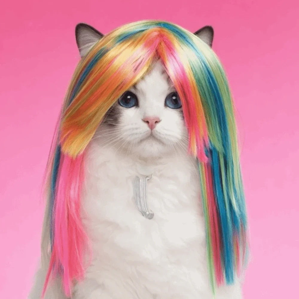 Adjustable Fit Colorful Pet Wig Comfortable - ProPawPet.com