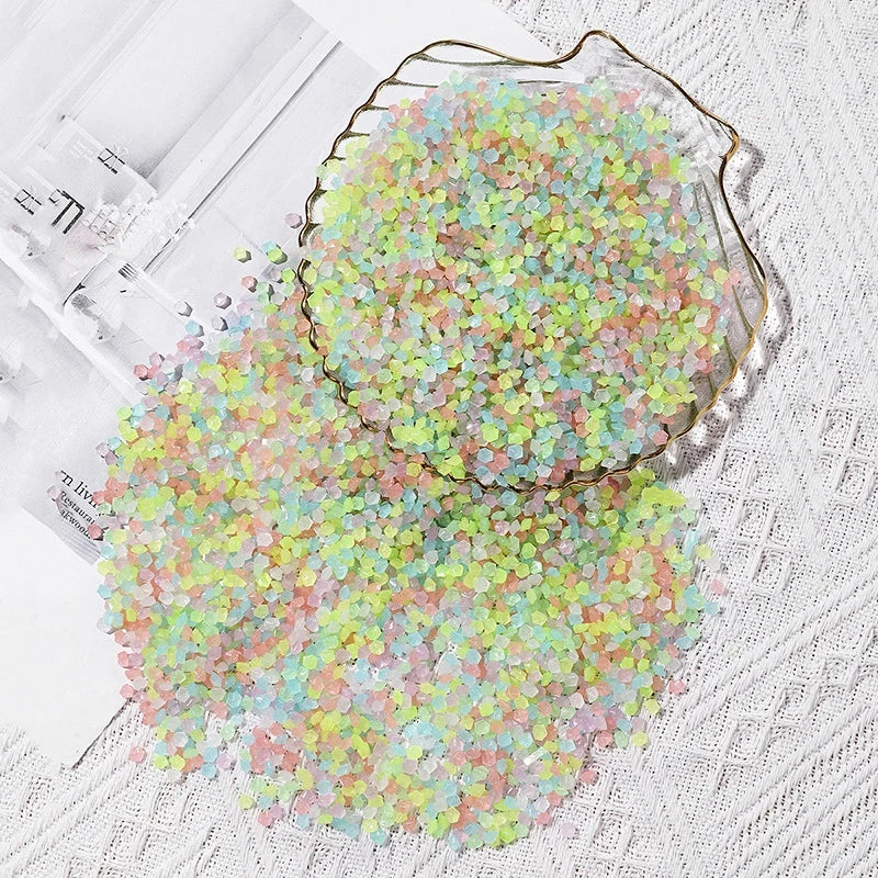 3-5mm Luminous Sand Glow in Dark Pebbles Stone Home Garden – Aquarium Supplies