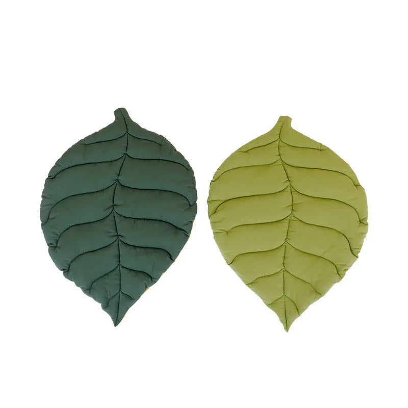 Leaf Shaped Pet Bed Mat Soft Cotton Double Sided Cushion – Dog Supplies