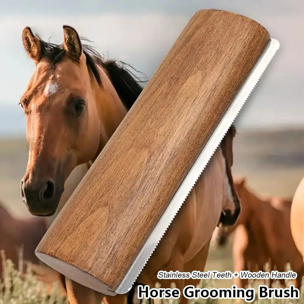 1Pcs New Wooden Handle Horse Grooming Brush - ProPawPet.com