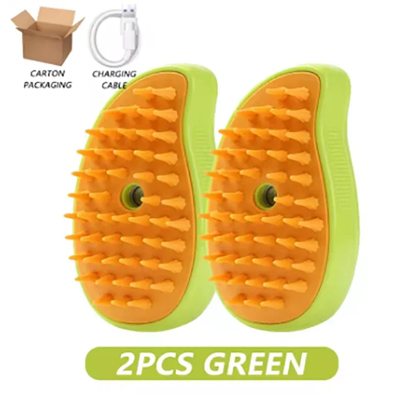 Silicone Steam Hair Removal Grooming Brush Electric Spray