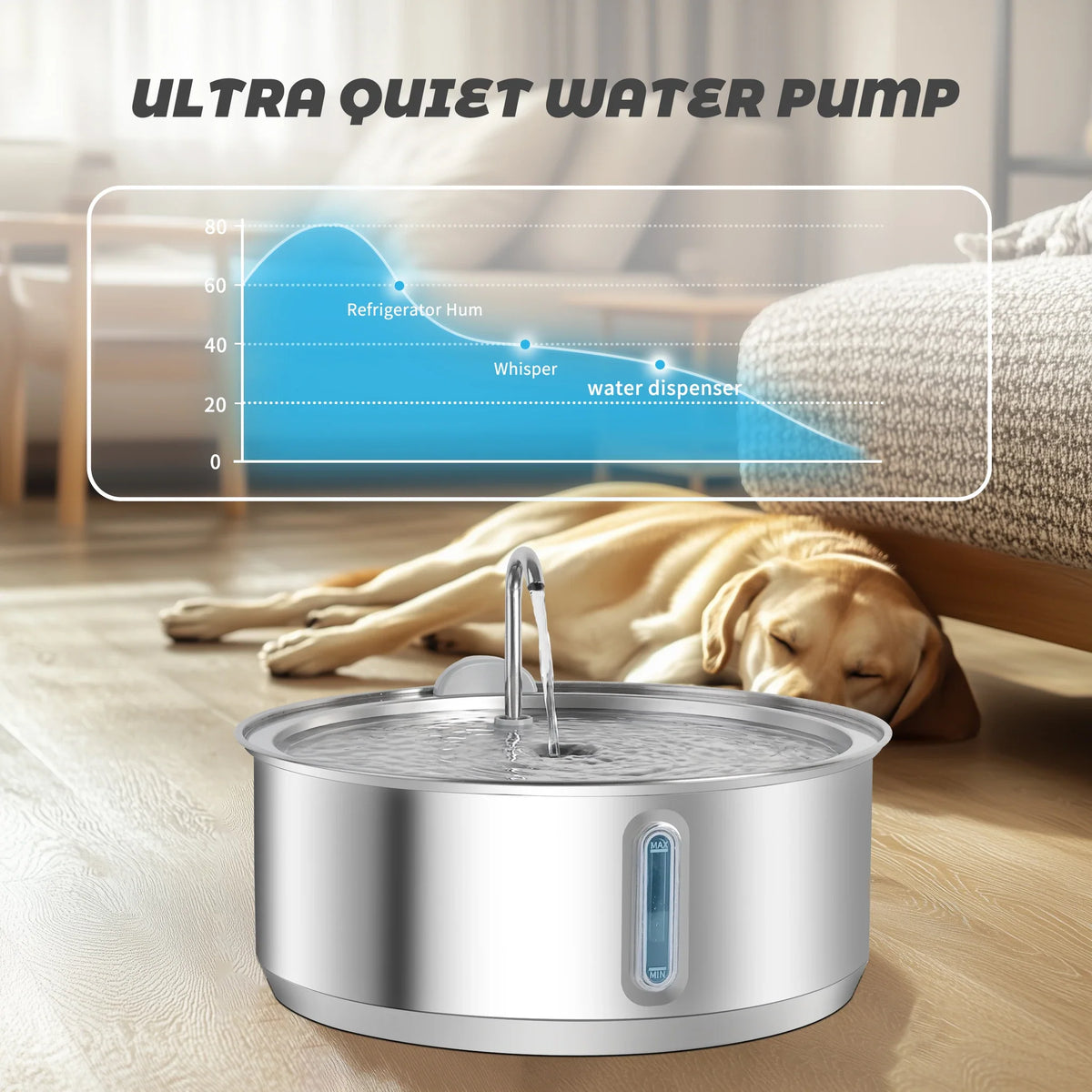 8L Large Capacity Stainless Steel Cat Water - ProPawPet.com
