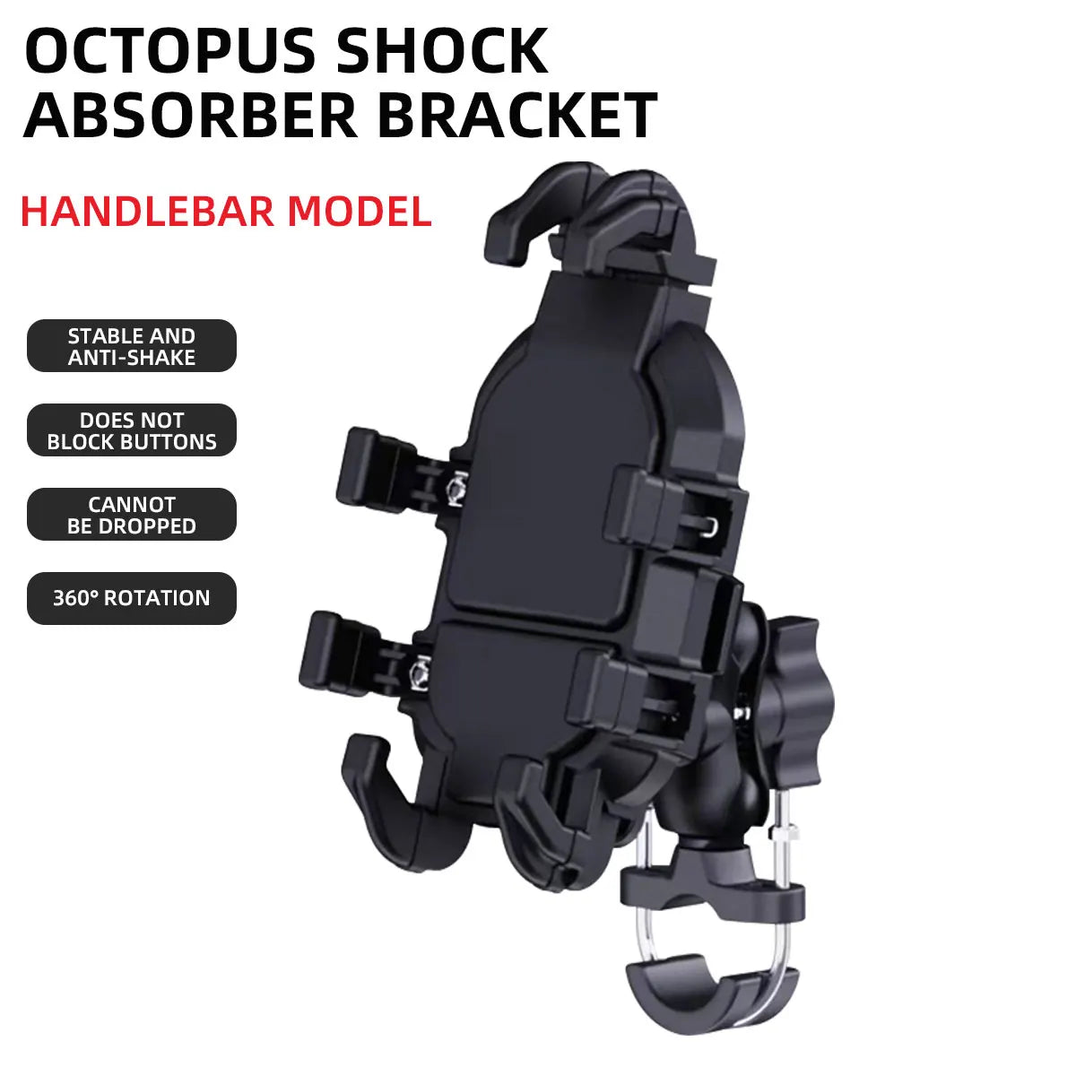 Shock Absorption Phone Holder for Motorcycle Bike Stable Anti – Horse Supplies