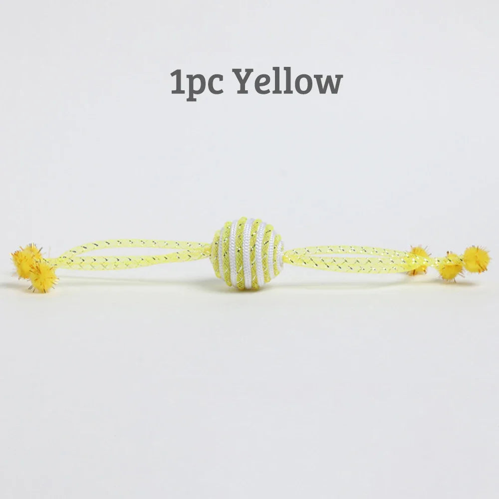 Cat Toy Rope Ball Kitten Self Playing Claw Bite – Cat Supplies