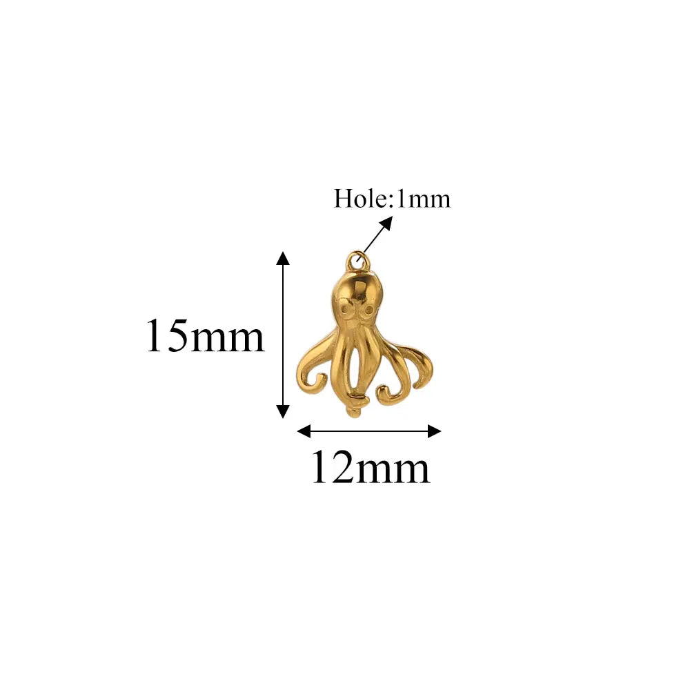 5pcs Stainle Steel Gold Animal Charms For - ProPawPet.com