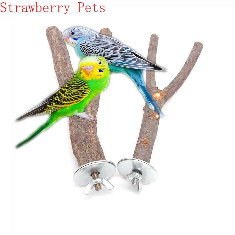 Natural Wood Pet Parrot Raw Wood Fork Tree - ProPawPet.com