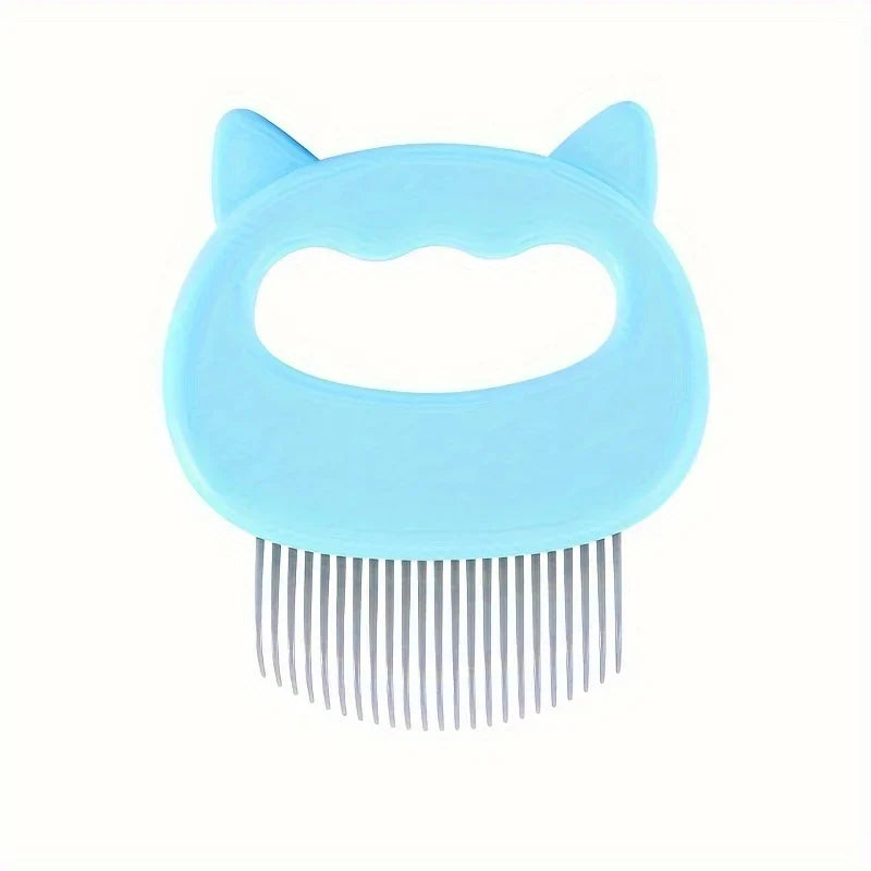 Pet Hair Removal Massaging Shell Comb Soft Deshedding Grooming Brush