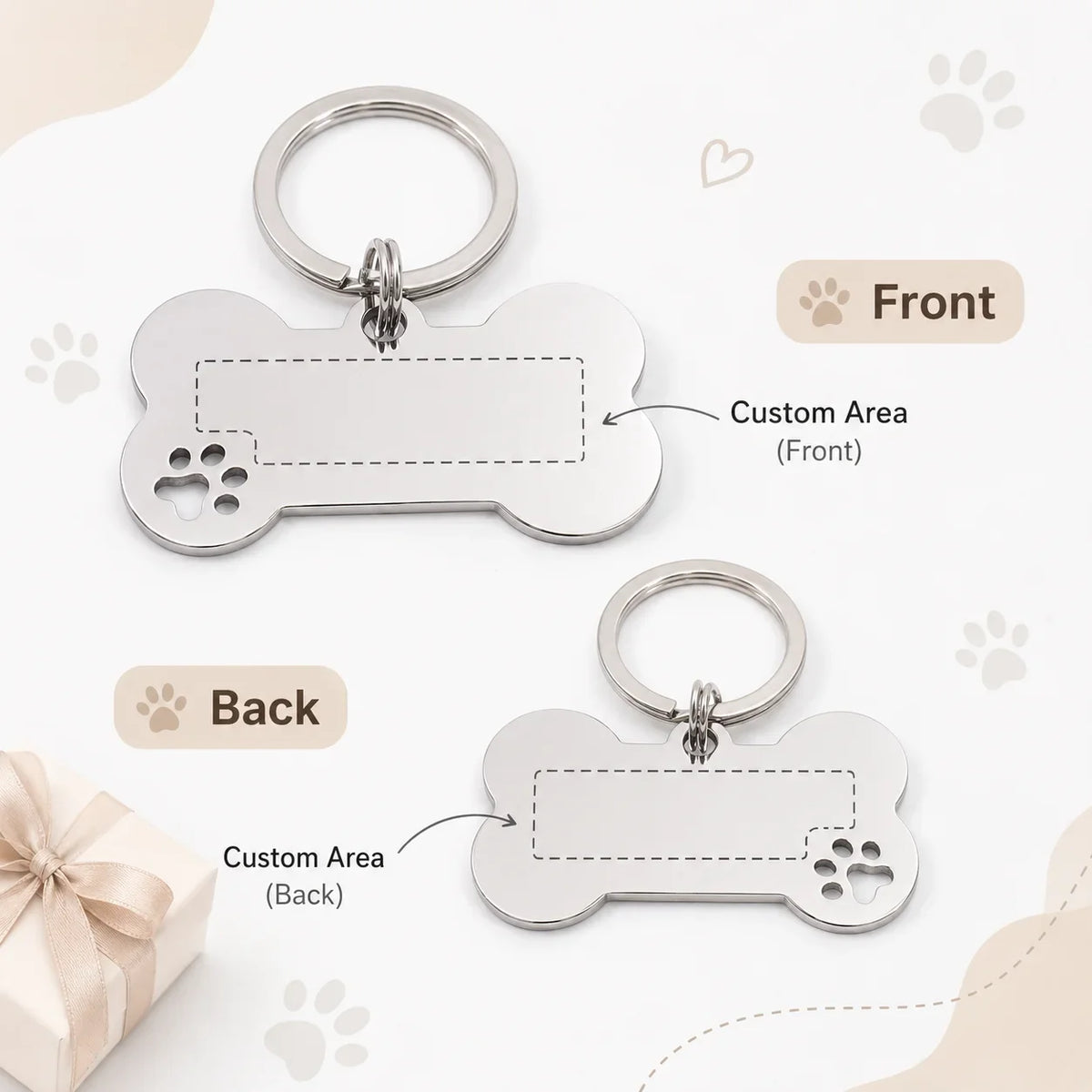 Stainless Steel Custom Name Dog Tags