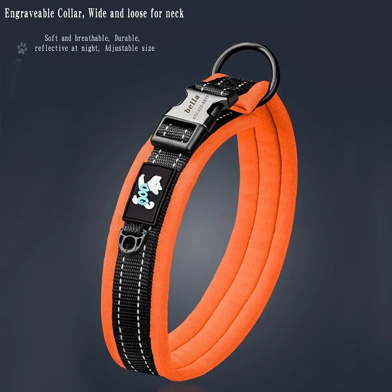 Adjustable Mesh Padded Pet Dog Collar Custom - ProPawPet.com