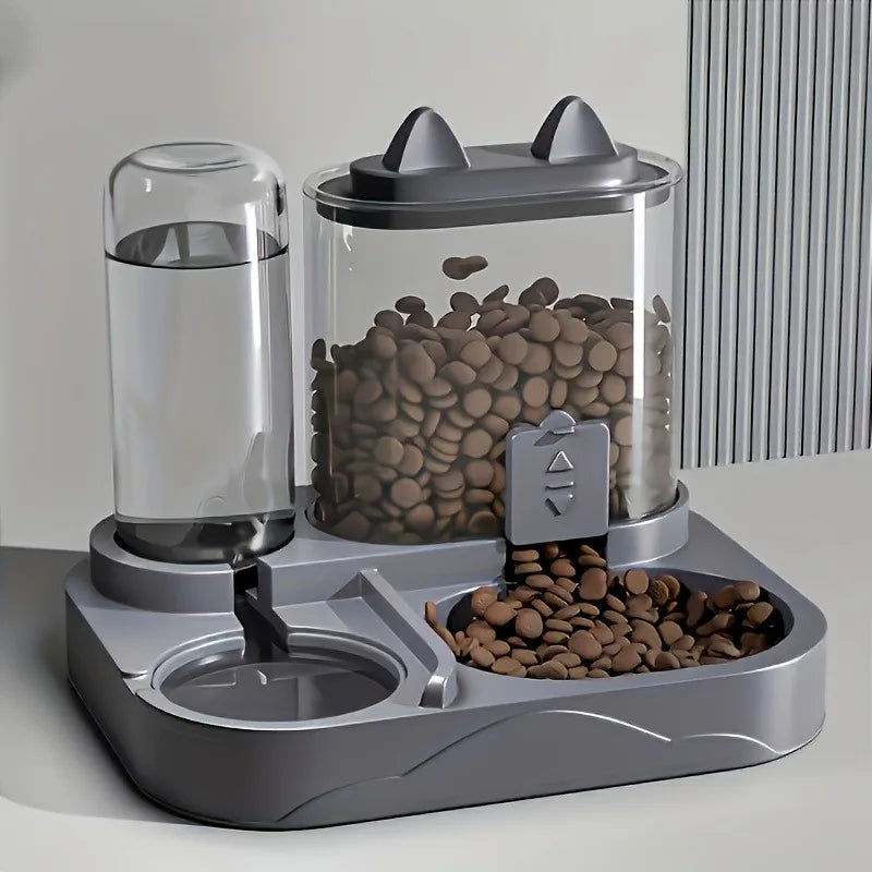 2‑in‑1 Gravity Cat Feeder Water Dispenser – 3 Colors