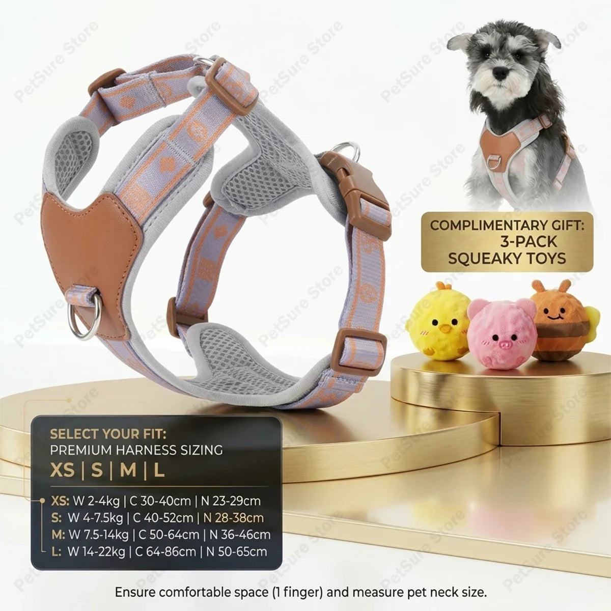 No-pull dog harness with reflective trim – view 8