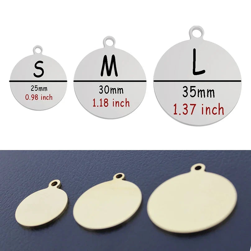 Custom Personalized Cat Dog ID Circle Tag - ProPawPet.com
