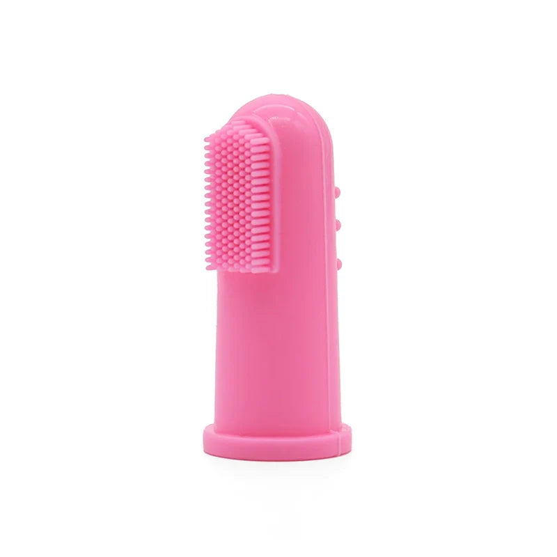 Pet Silicone Finger Cots Toothbrushs Dogs & Cats Soft – 8 Colors