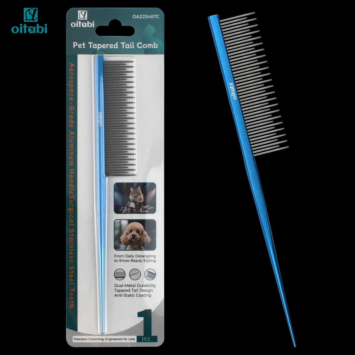 Oitabi Professional Pet Grooming Comb for Dogs & Cats Dual – Dog Supplies