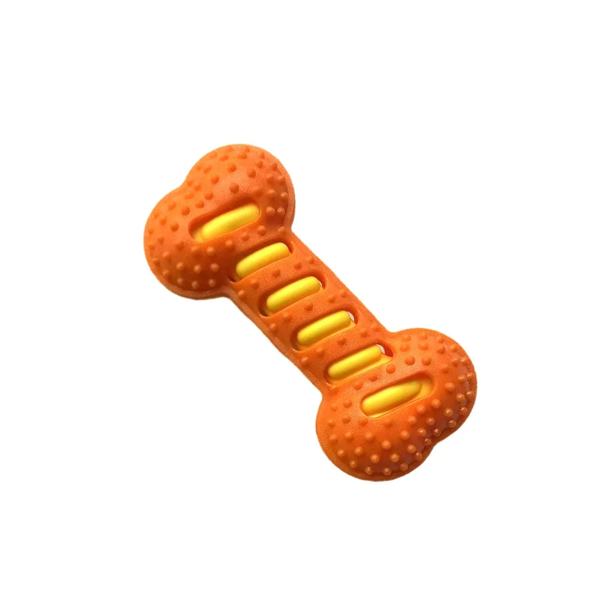 Dog Rubber Bone Chew Toy Squeaky Bite Resistant Molar Teeth – Dog Supplies