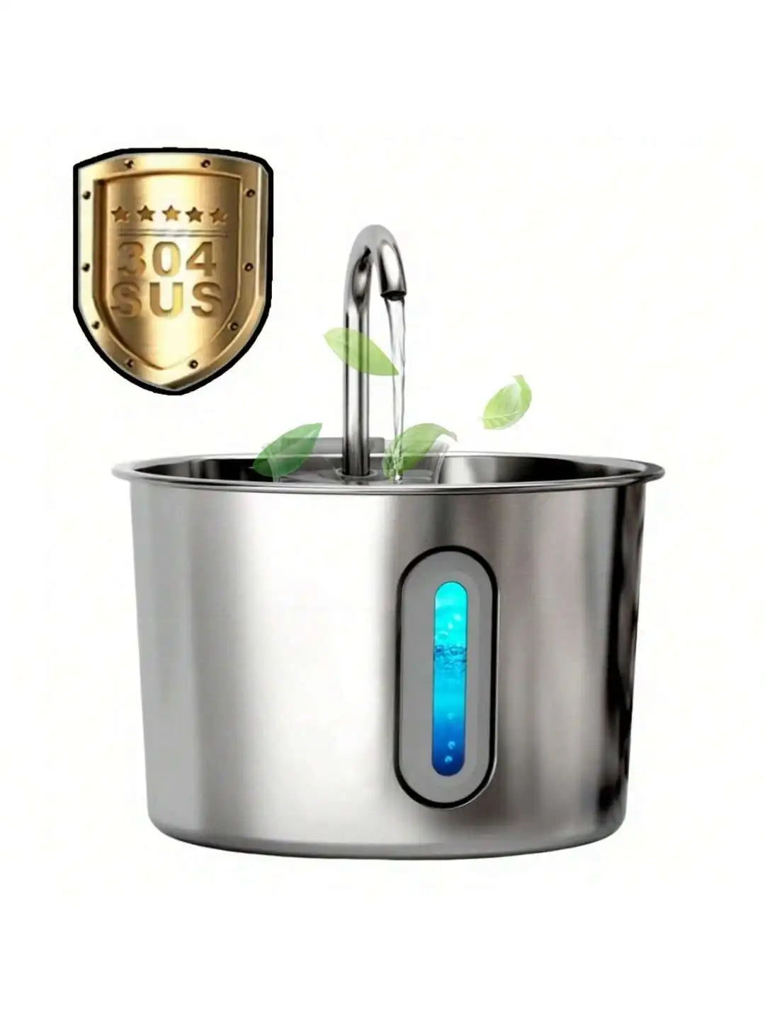 2.2l 74oz Stainless Steel Cat Water Fountain, Quiet