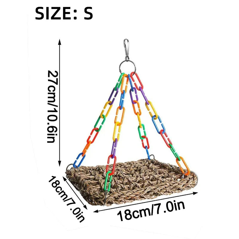 Woven Seagrass Lizard Hammock Reptile Basking Lounger Hanging – photo 5