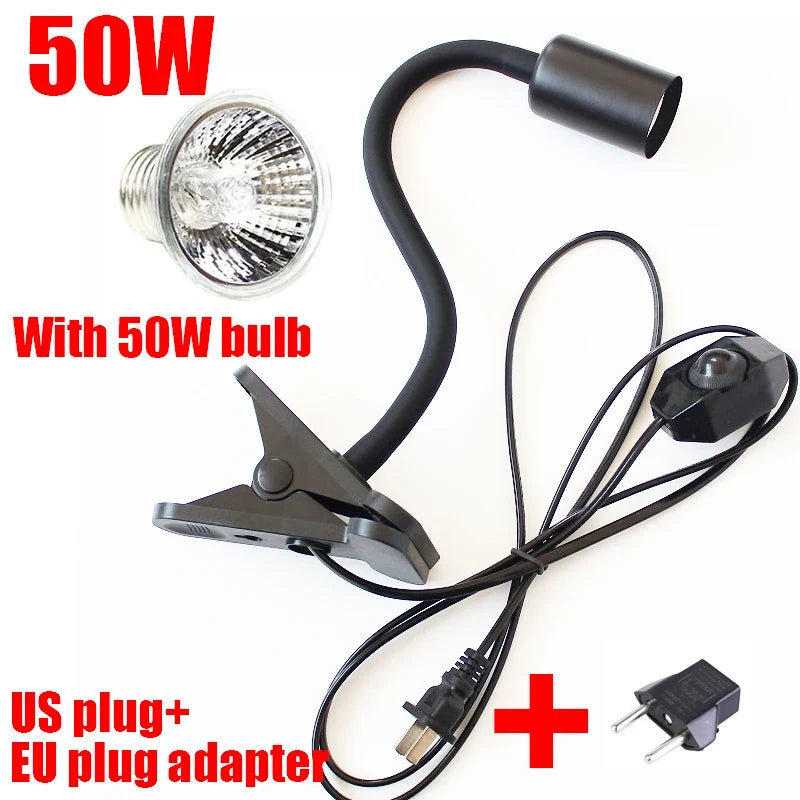 220v Turtle Basking Lamp with 25 50 75w Uva UVB Full Spectrum – Reptile Supplies