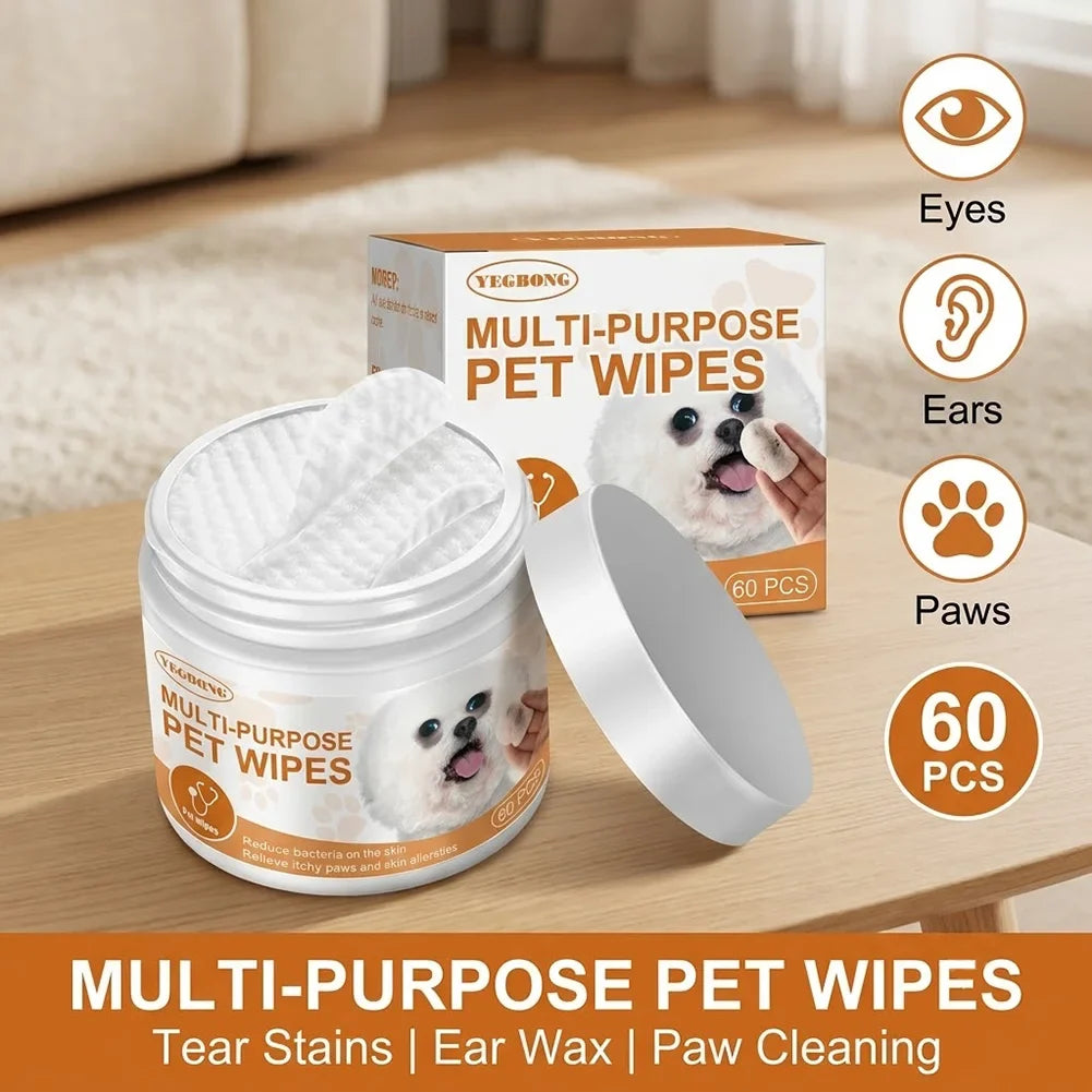 60Pcs/Set Pet Disposable Wipes Universal Eye - ProPawPet.com