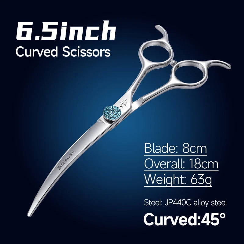 Fenice Pink Diamond Screw Pet Super Curved Scissors – Dog Supplies
