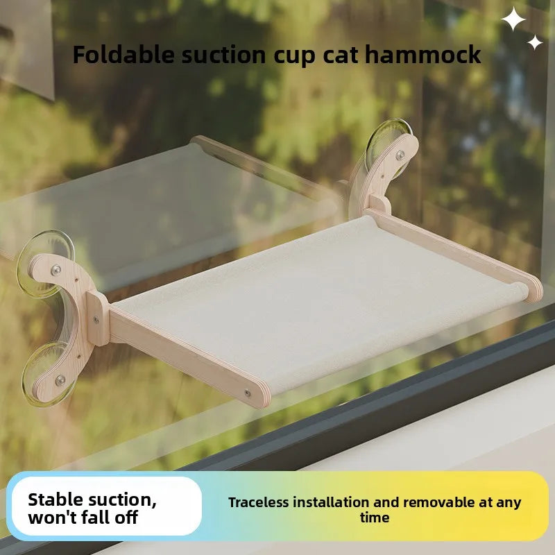 Wooden Suction Cup Cat Window Hammock - ProPawPet.com