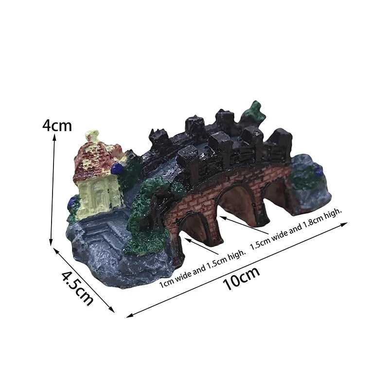 Fish Tank Artificial Bridge Resin Landscape Decoration – Aquarium Supplies