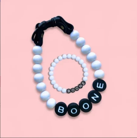 pet beaded name collar with friendship - ProPawPet.com