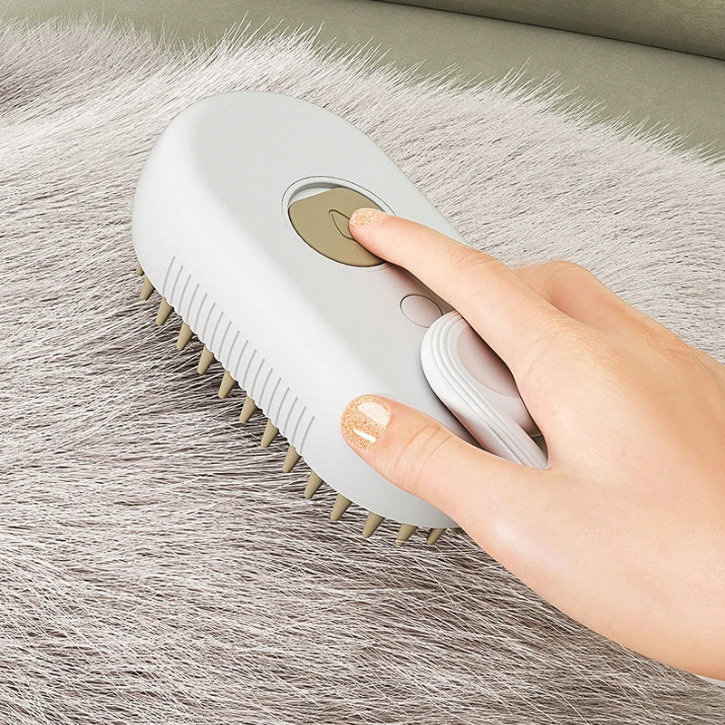 Steamy Brush Electric Spray Cat Hair Brush - ProPawPet.com
