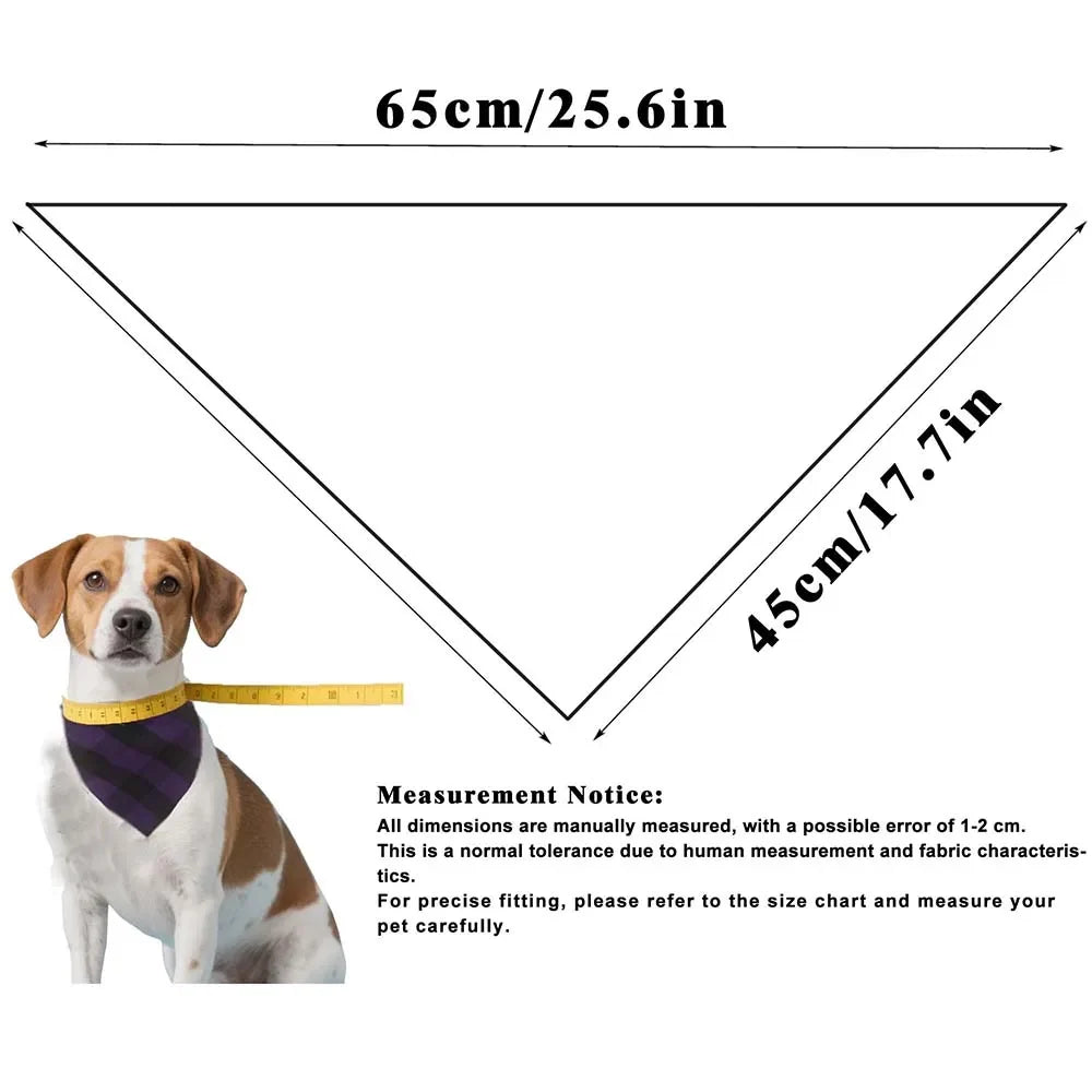 Custom Dog Pet Plaid Bandana Name ID - ProPawPet.com