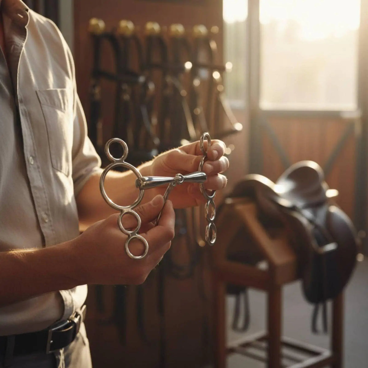 4 Loop Horse Bit Silver Finish Polished - ProPawPet.com