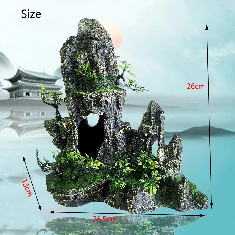 Resin Aquarium Rockery Mountain Decoration – 13 Colors