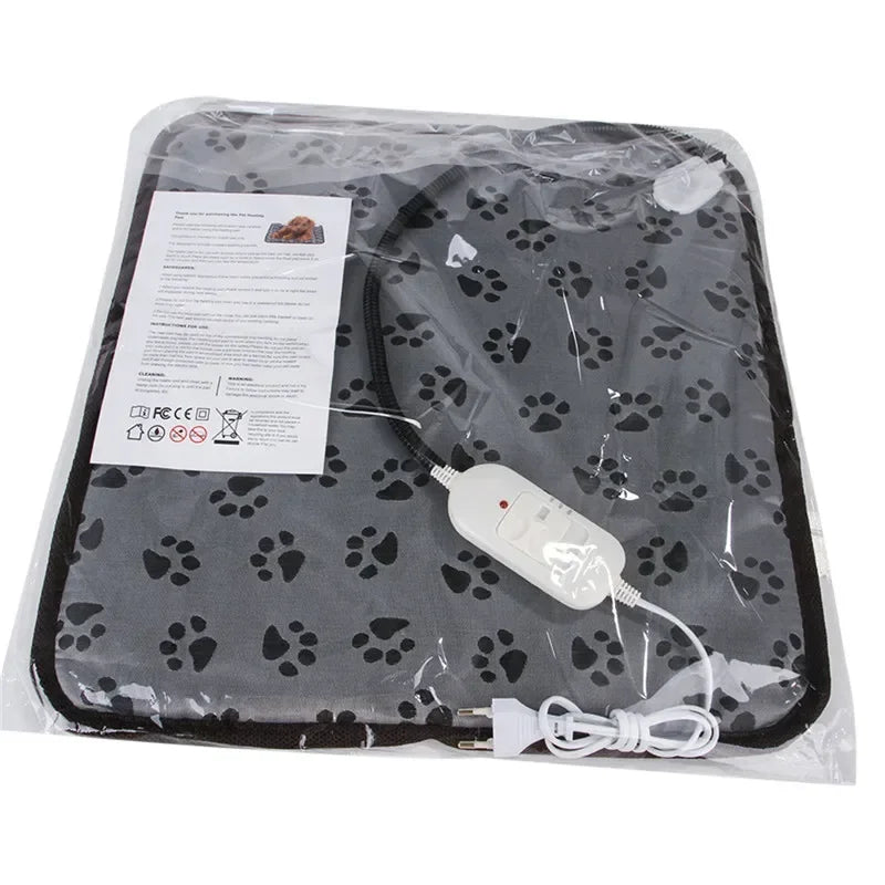 Pet Heated Mat Dog Temperature Adjustable Heating Pad – 2 Sizes