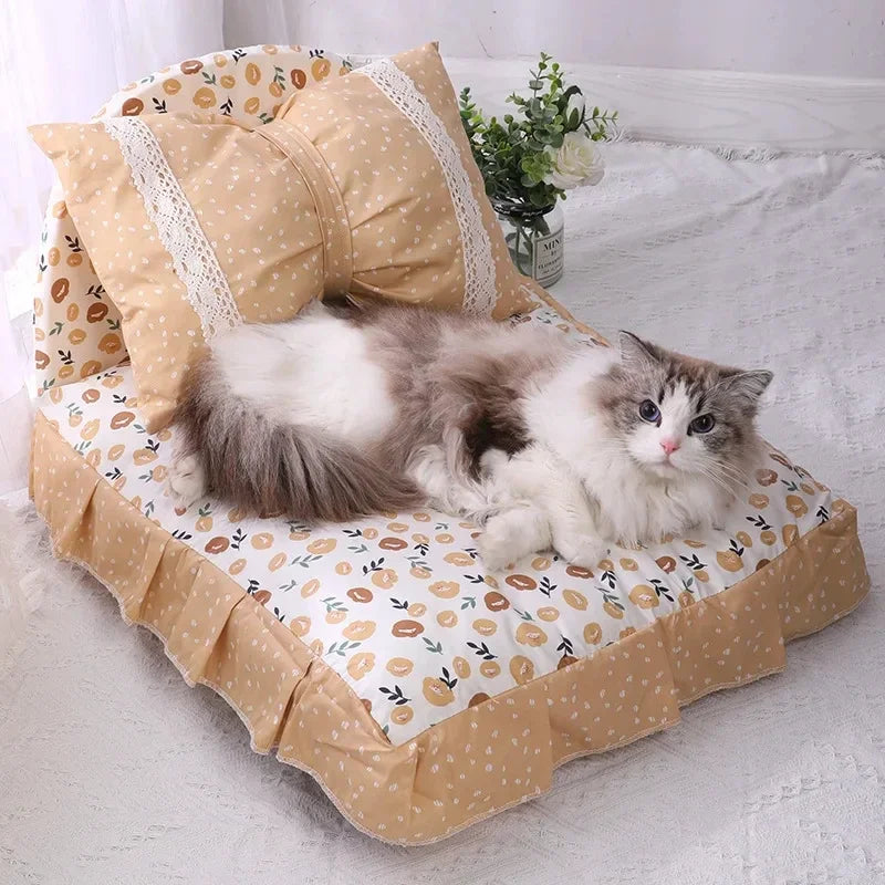 Detachable Pet Sofa Pet Supplies Cute Bow - ProPawPet.com