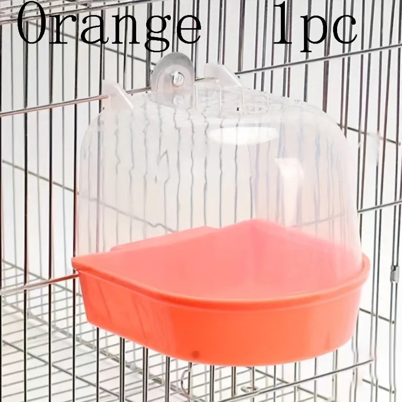 Transparent Bird Bath Tub - Splash-proof PP Shower – 4 Colors