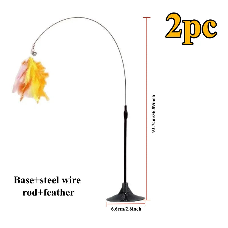 Cat Teasing Sticks, Suction Cups – Cat Accessories
