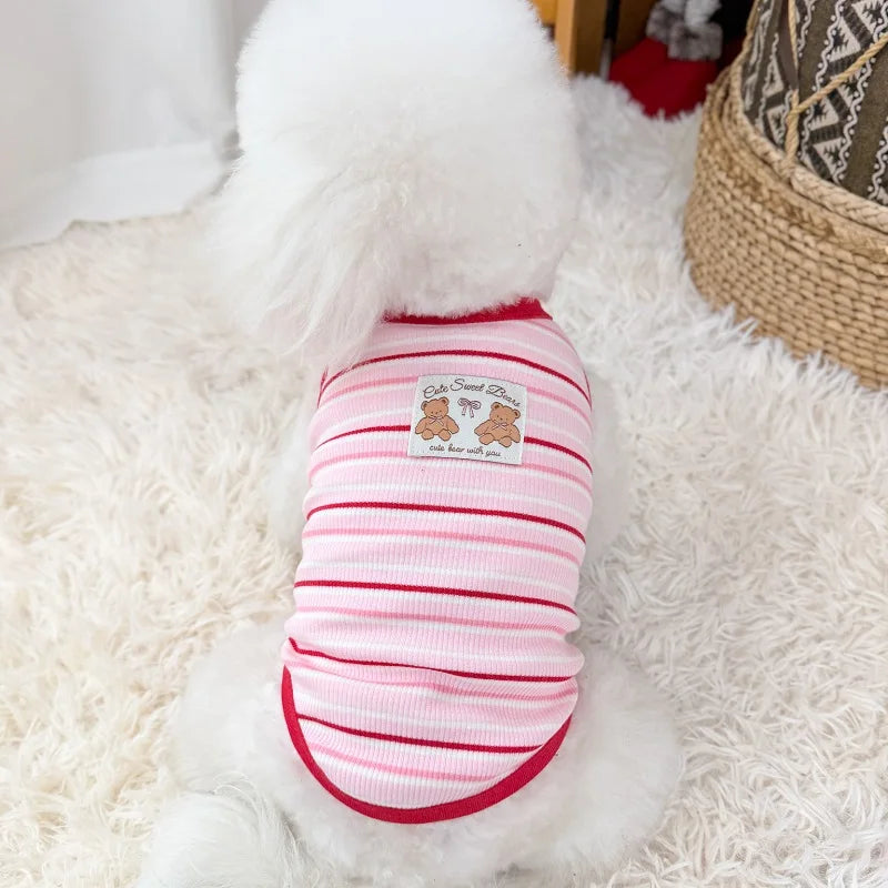 Thin Cooling Dog Dress Striped Dog Clothes - ProPawPet.com