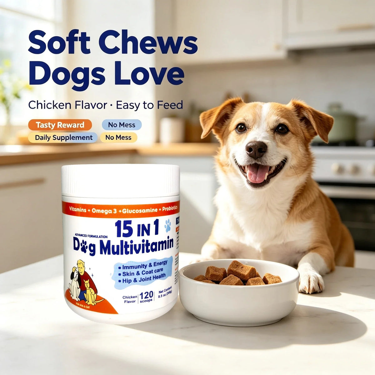 15‑in‑1 Dog Multivitamin Powder 120 Scoops - ProPawPet.com