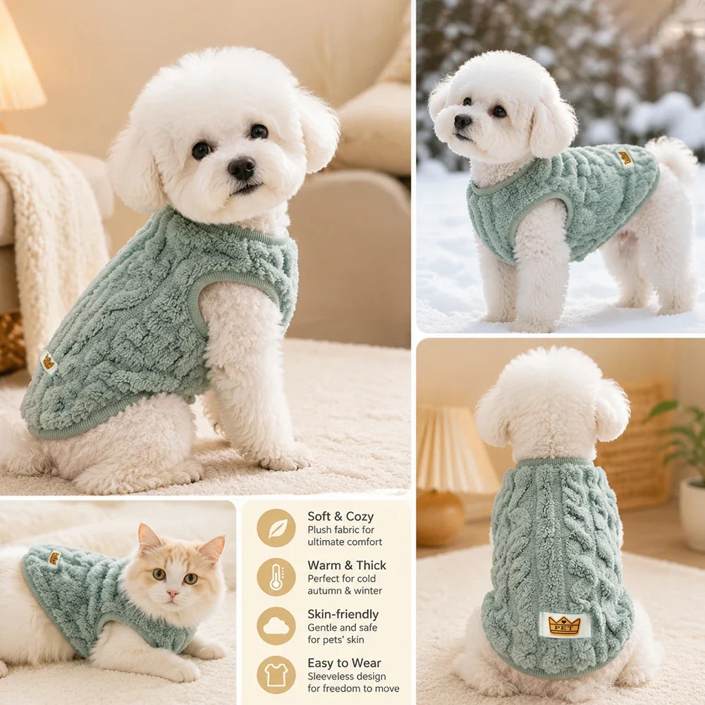 Soft Fleece Pet Vest Swater for Small Dogs - ProPawPet.com