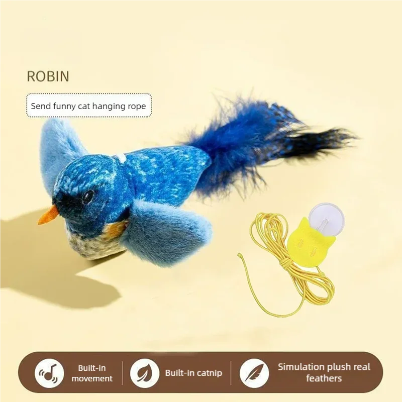 Chirping Bird Cat Plaything Elastic Rope Kitten Teaser – photo 5