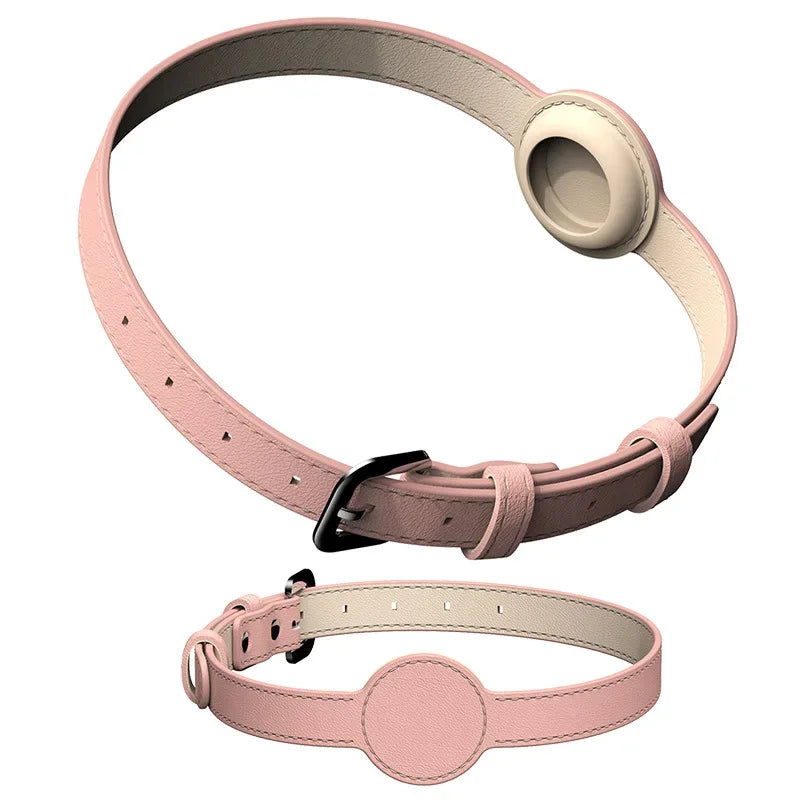 Leather AirTag Cat Collar-Non Breakaway - ProPawPet.com